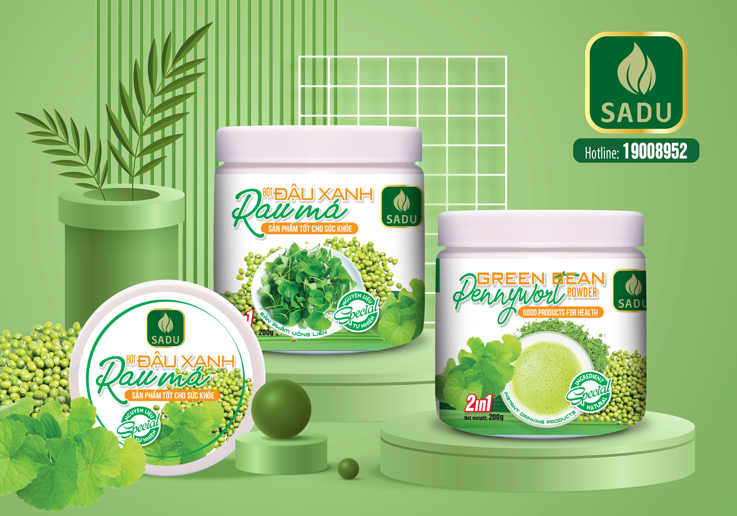 Bột Đậu Xanh Rau Má