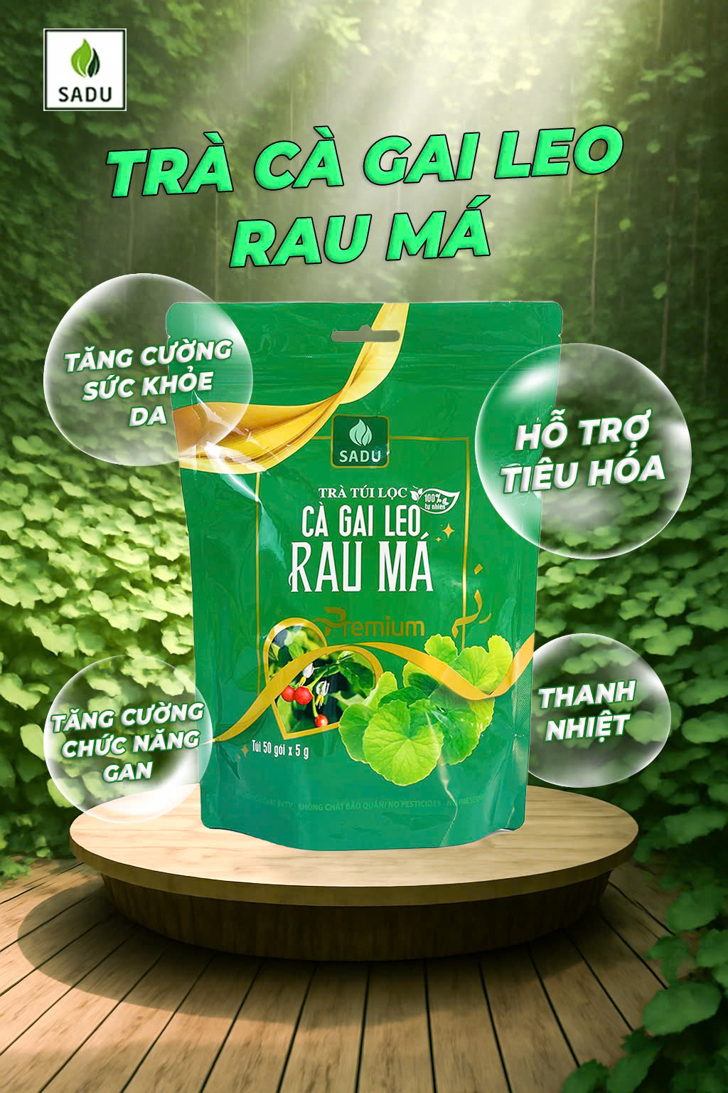 Trà túi lọc Cà gai leo Rau má