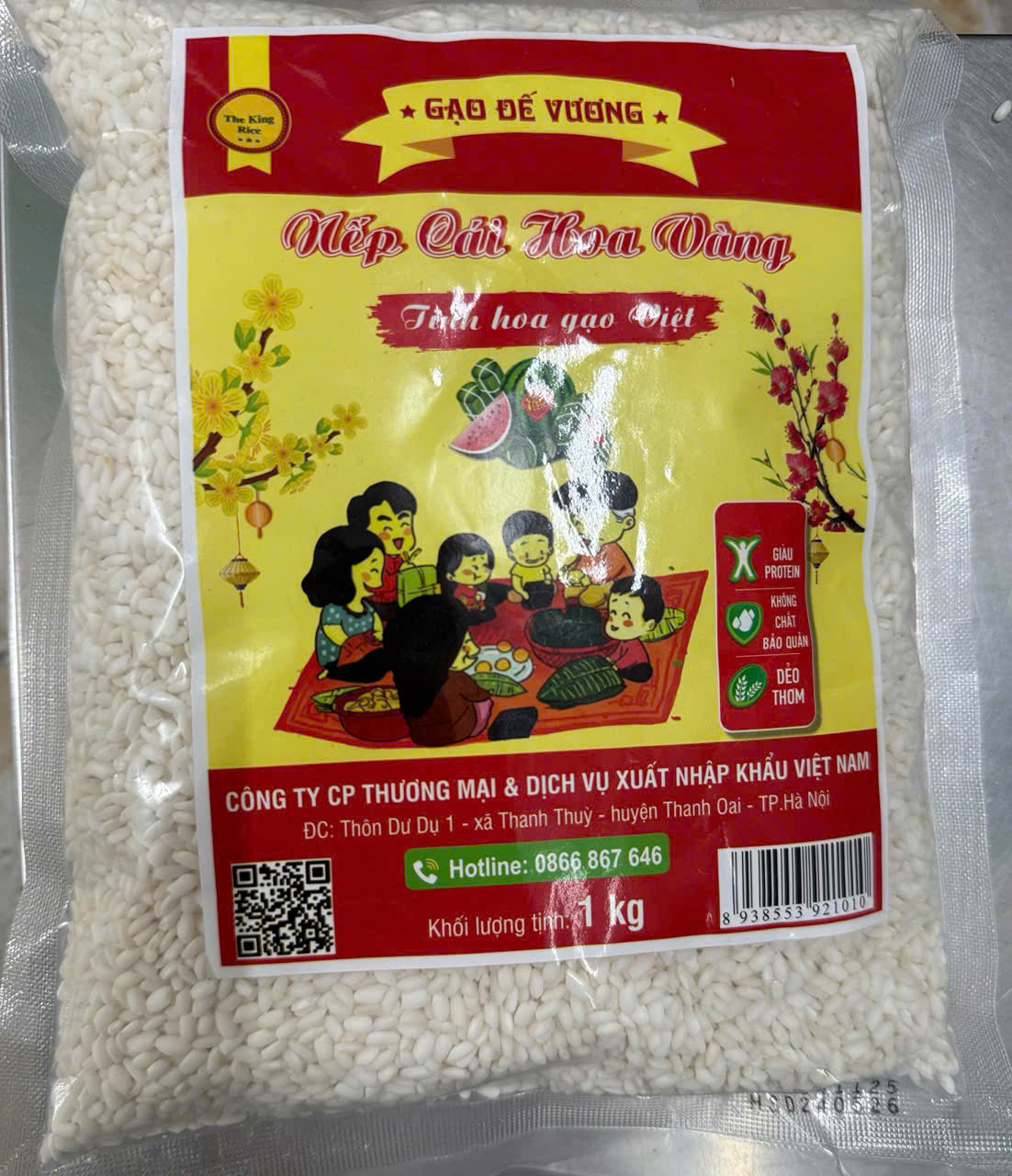 Gạo nếp cái hoa vàng