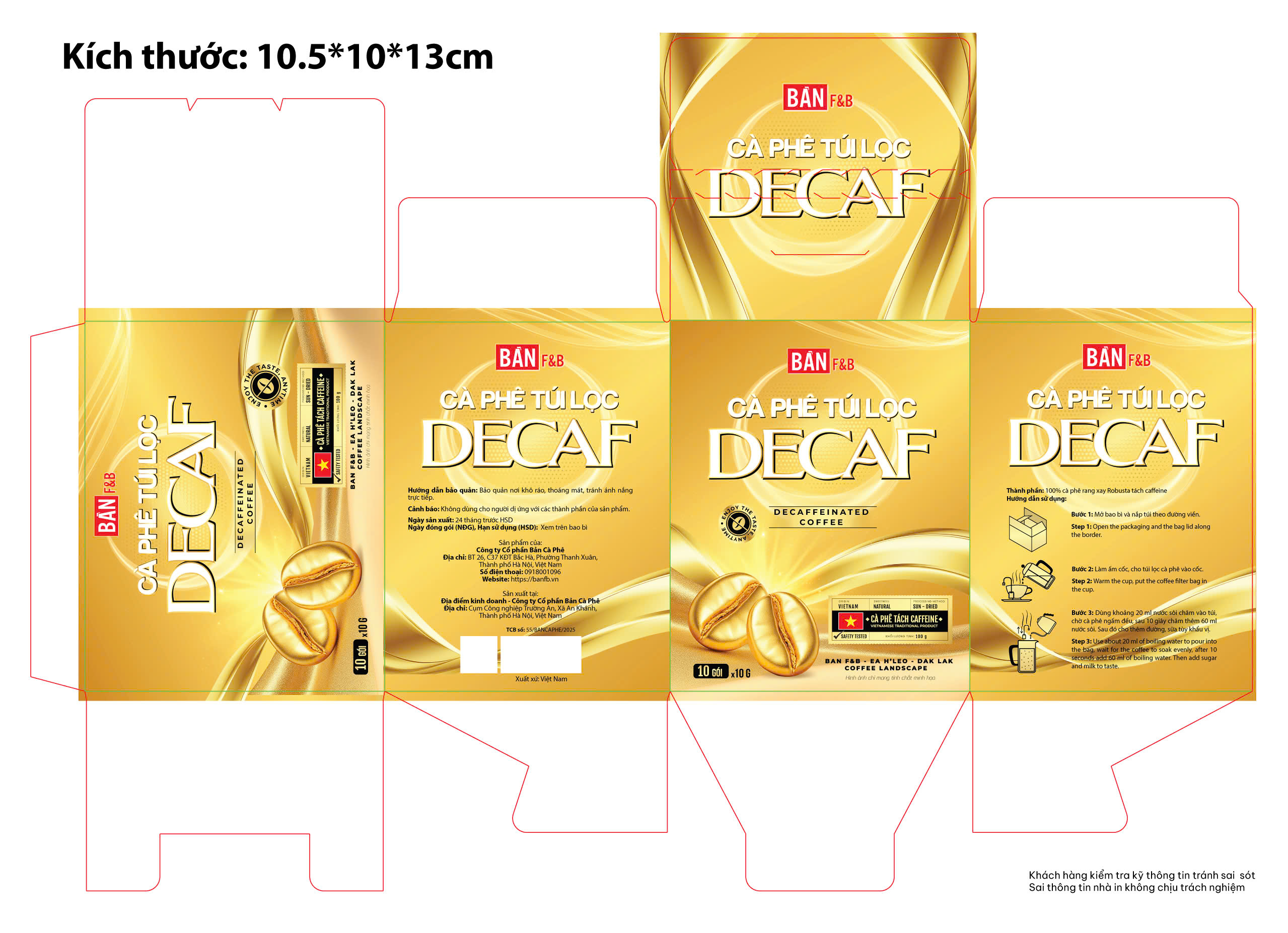 CÀ PHÊ TÚI LỌC DECAF