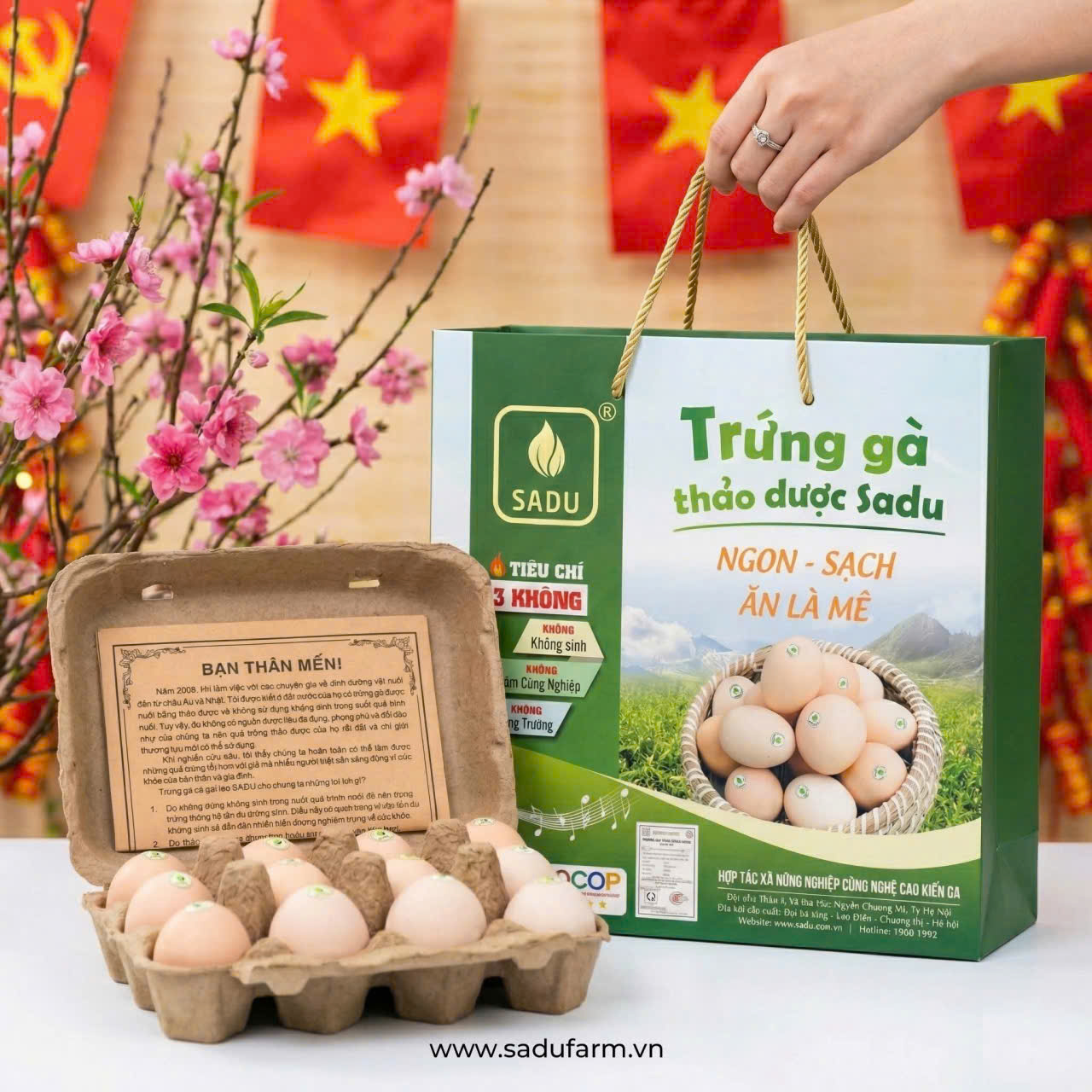 Trứng gà cà gai leo SADU