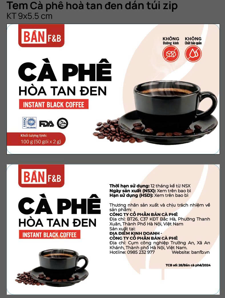 CÀ PHÊ HÒA TAN ĐEN