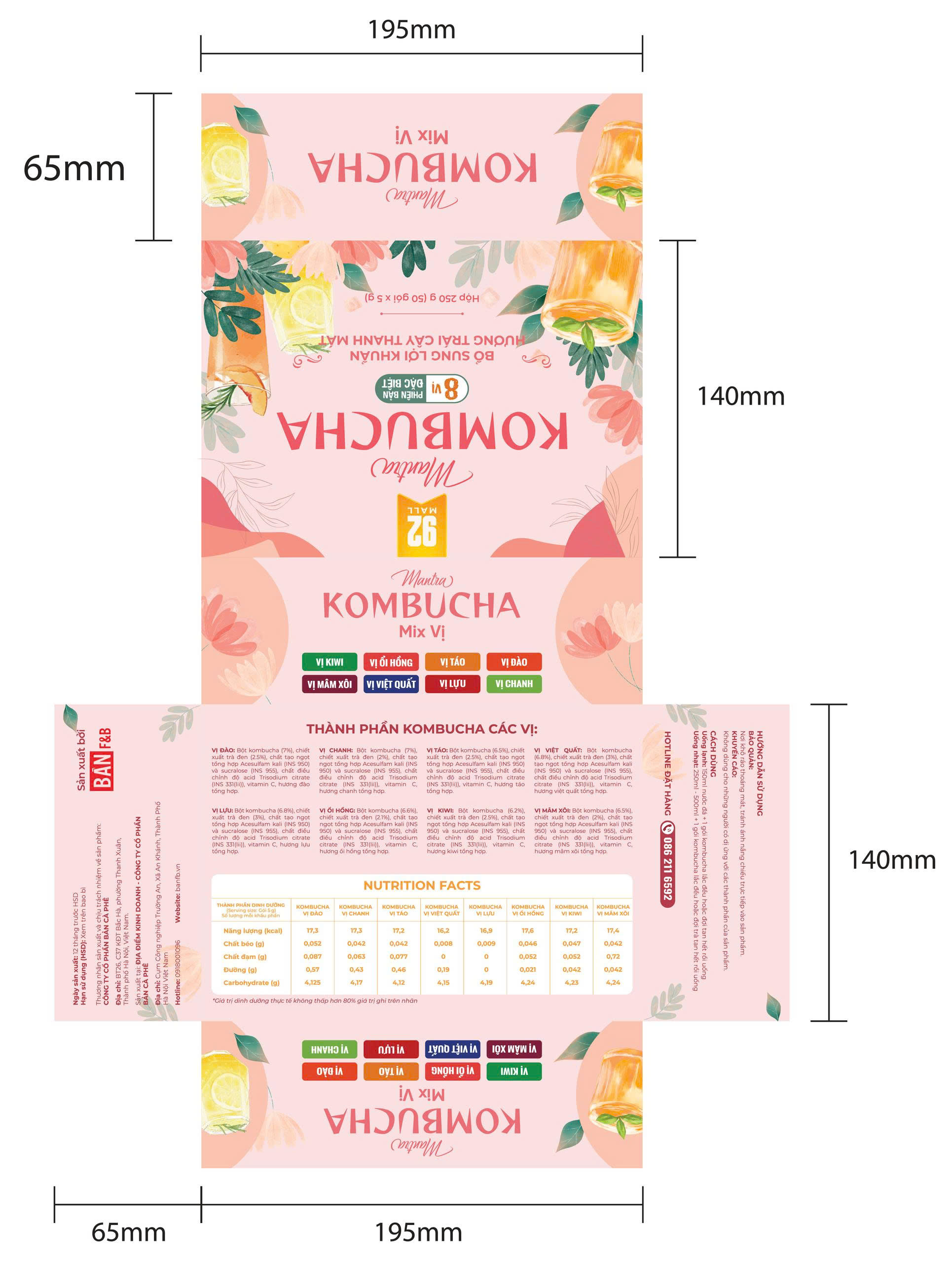 Kombucha mix vị (92S)