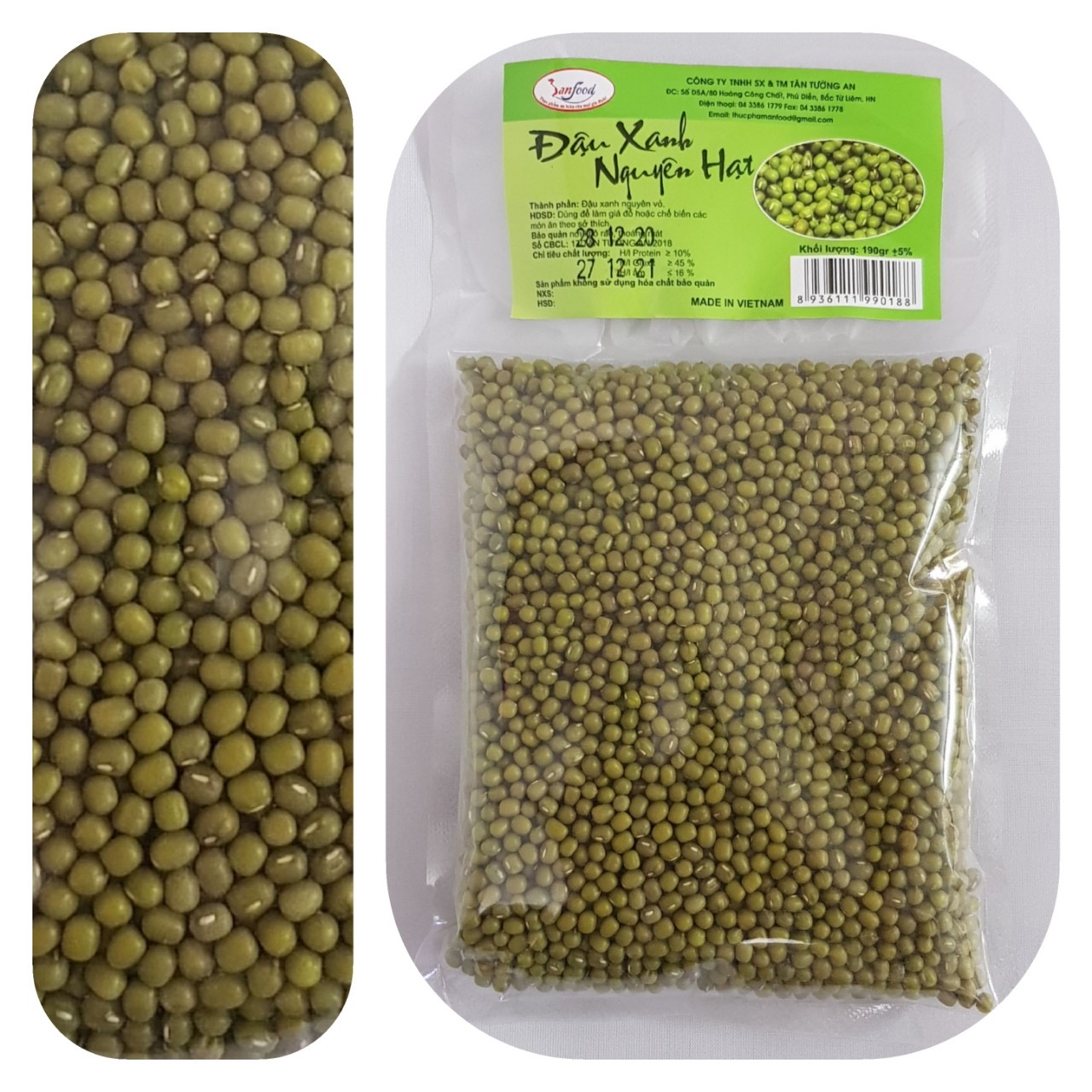 ĐẬU XANH (NGUYÊN HẠT)