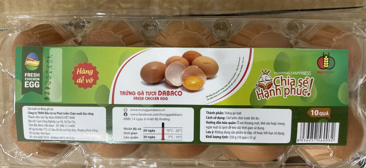 Trứng gà tươi DABACO