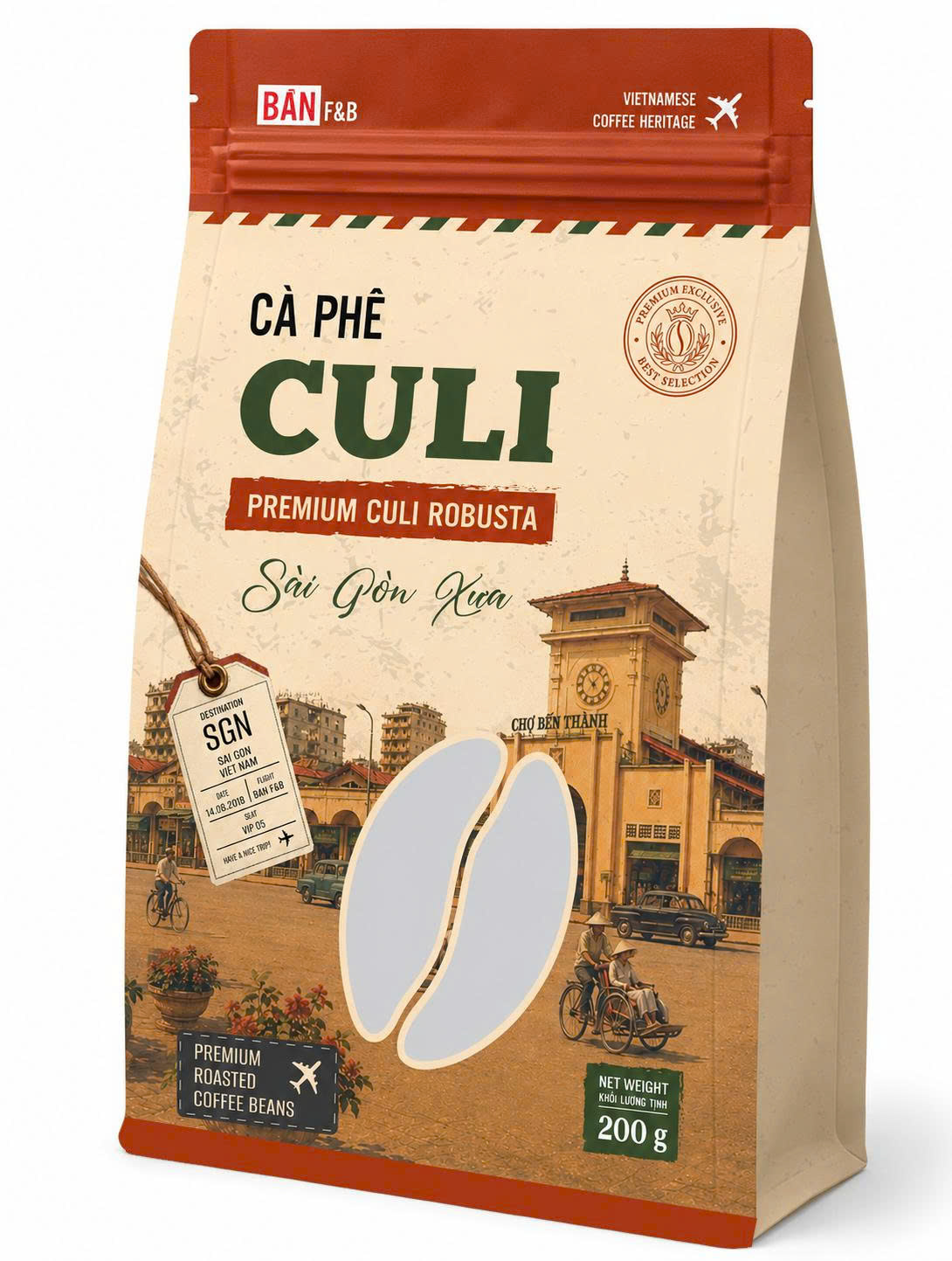 CÀ PHÊ CULI / PREMIUM CULI ROBUSTA (túi 200g)