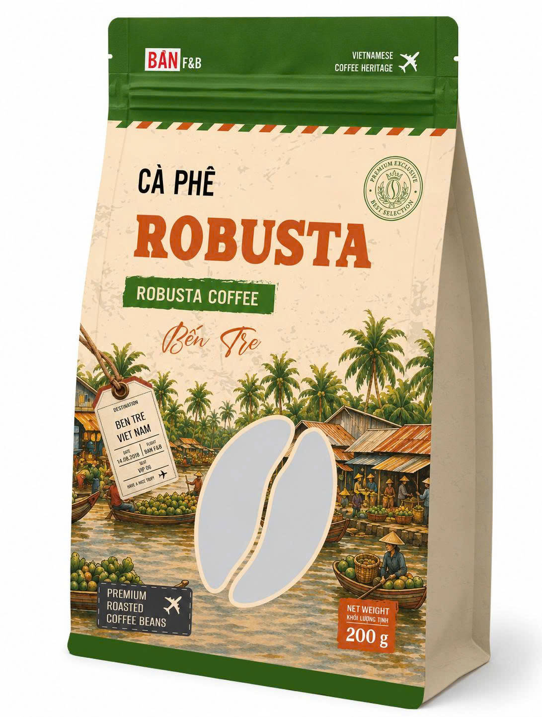 CÀ PHÊ ROBUSTA/ ROBUSTA COFFEE (Túi 200g)