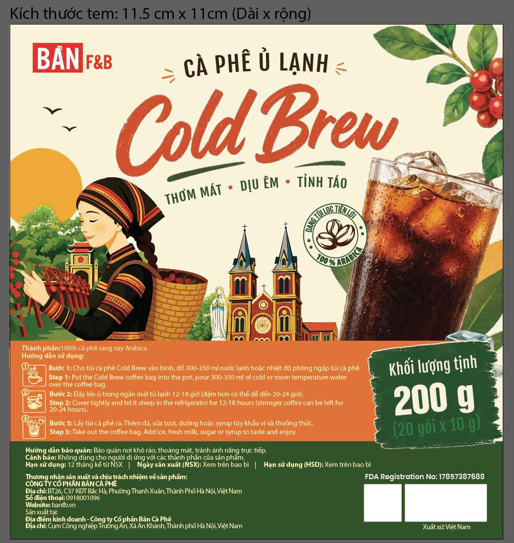 CÀ PHÊ Ủ LẠNH - COLD BREW (TEM-200 G)