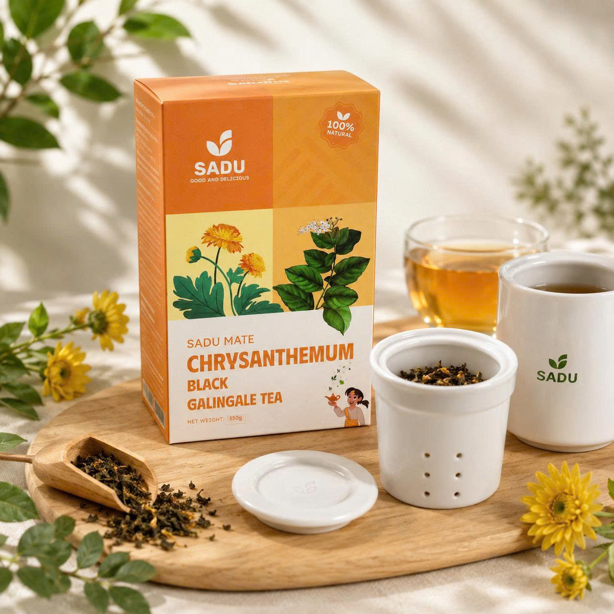 Trà Xạ đen Hoa cúc