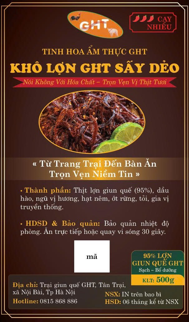 Khô lợn GHT sấy dẻo