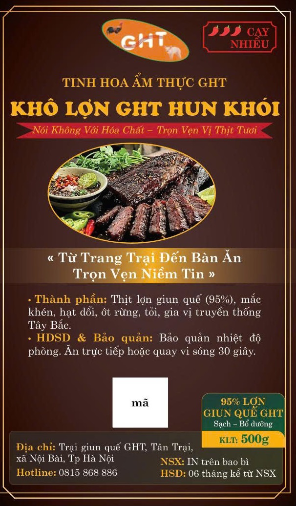 Khô lợn GHT hun khói