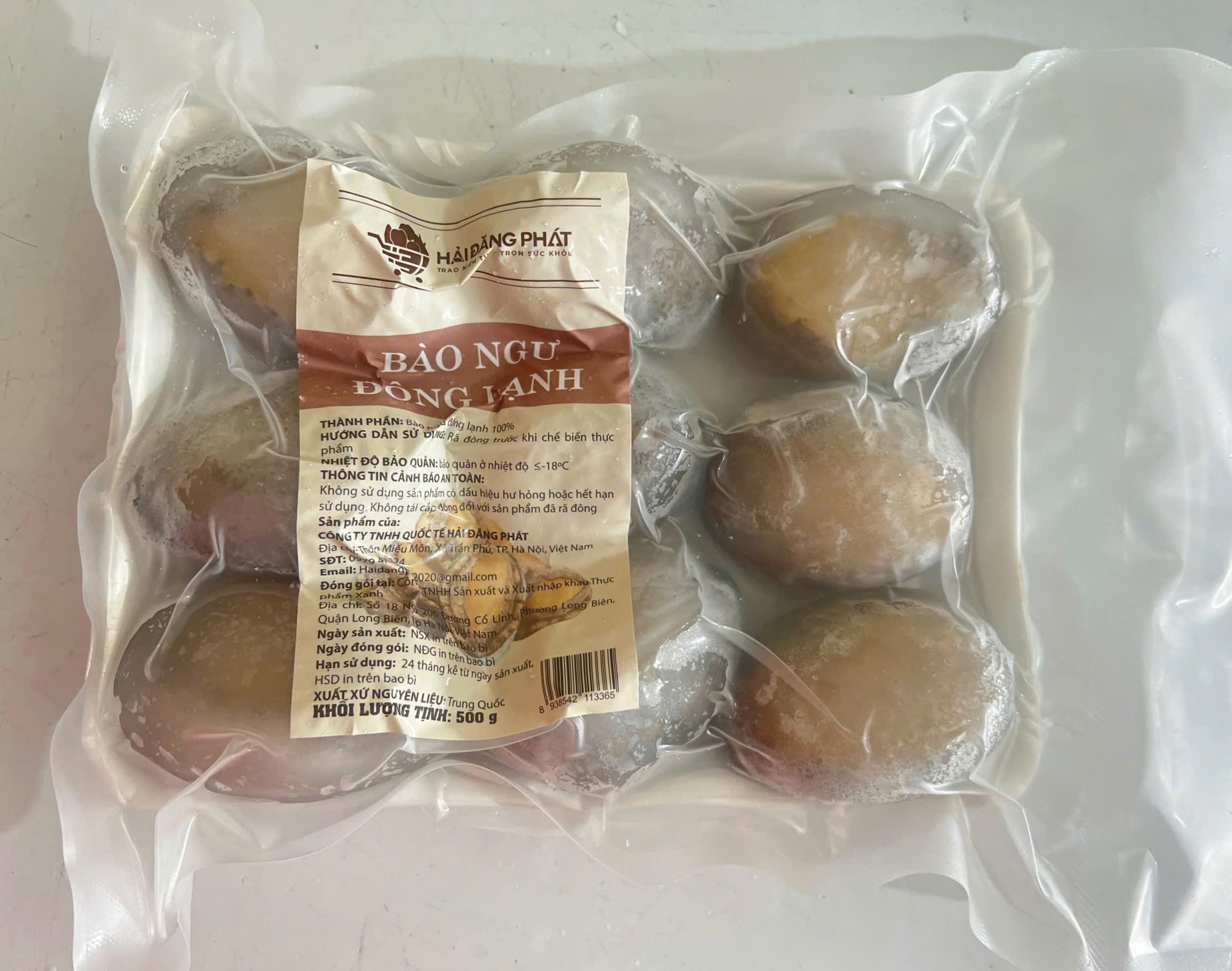 Bào ngư đông lạnh 500g