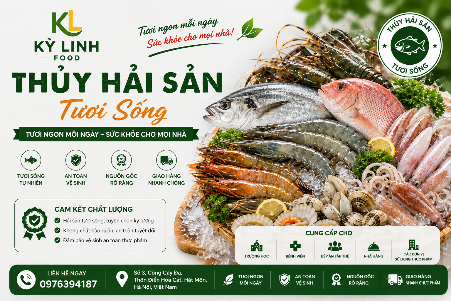 Thủy Hải Sản (Tôm, Cua ,Cá , Mực ....)