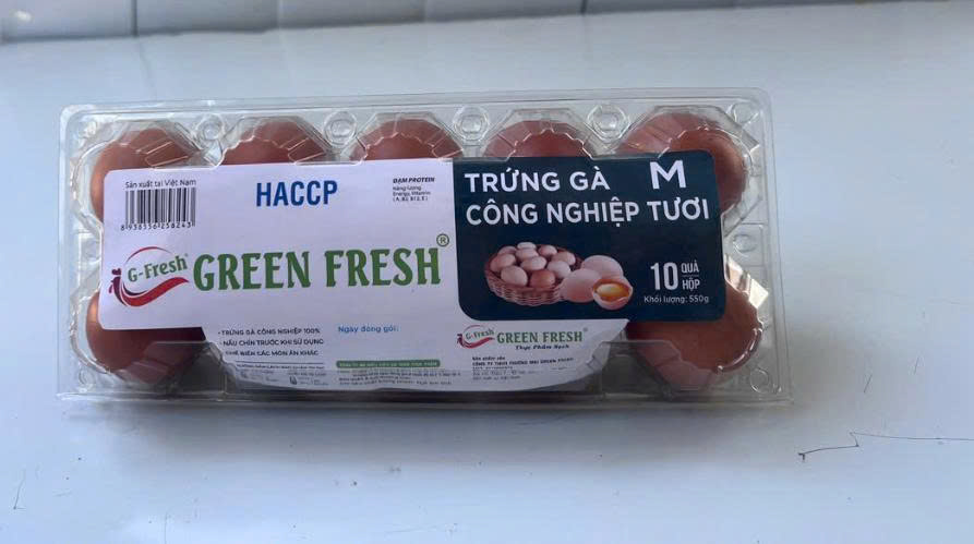 Trứng Gà Công Nghiệp Tươi  Hộp 10 M