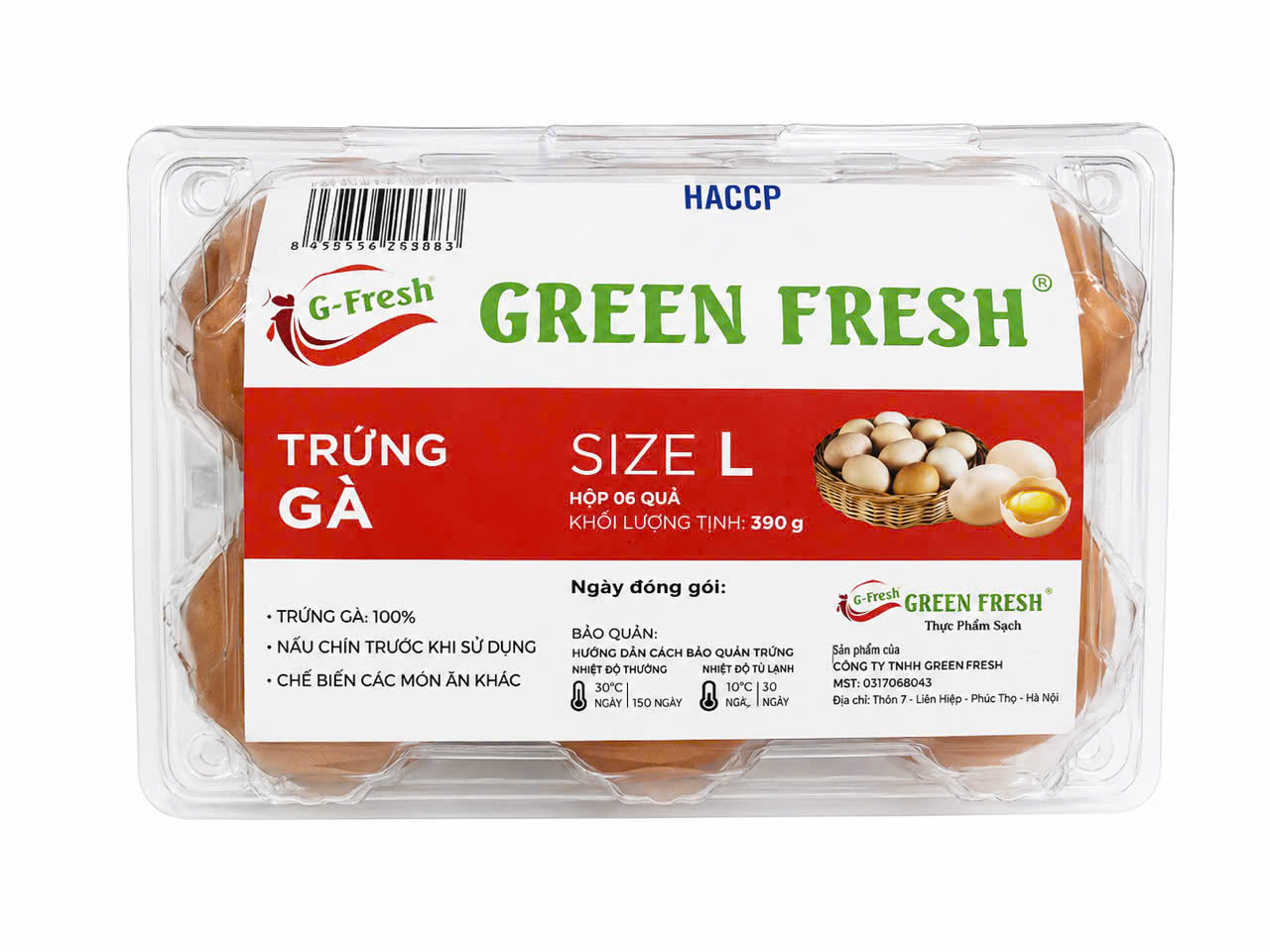 Trứng Gà Công Nghiệp tươi Hộp 6