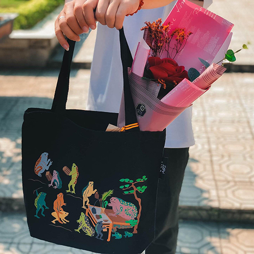 Túi vải Canvas ghép lua Vạn Phúc