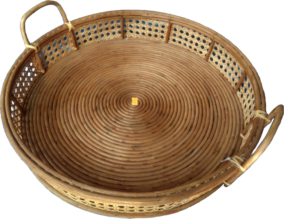 Khay cuốn song hoa văn