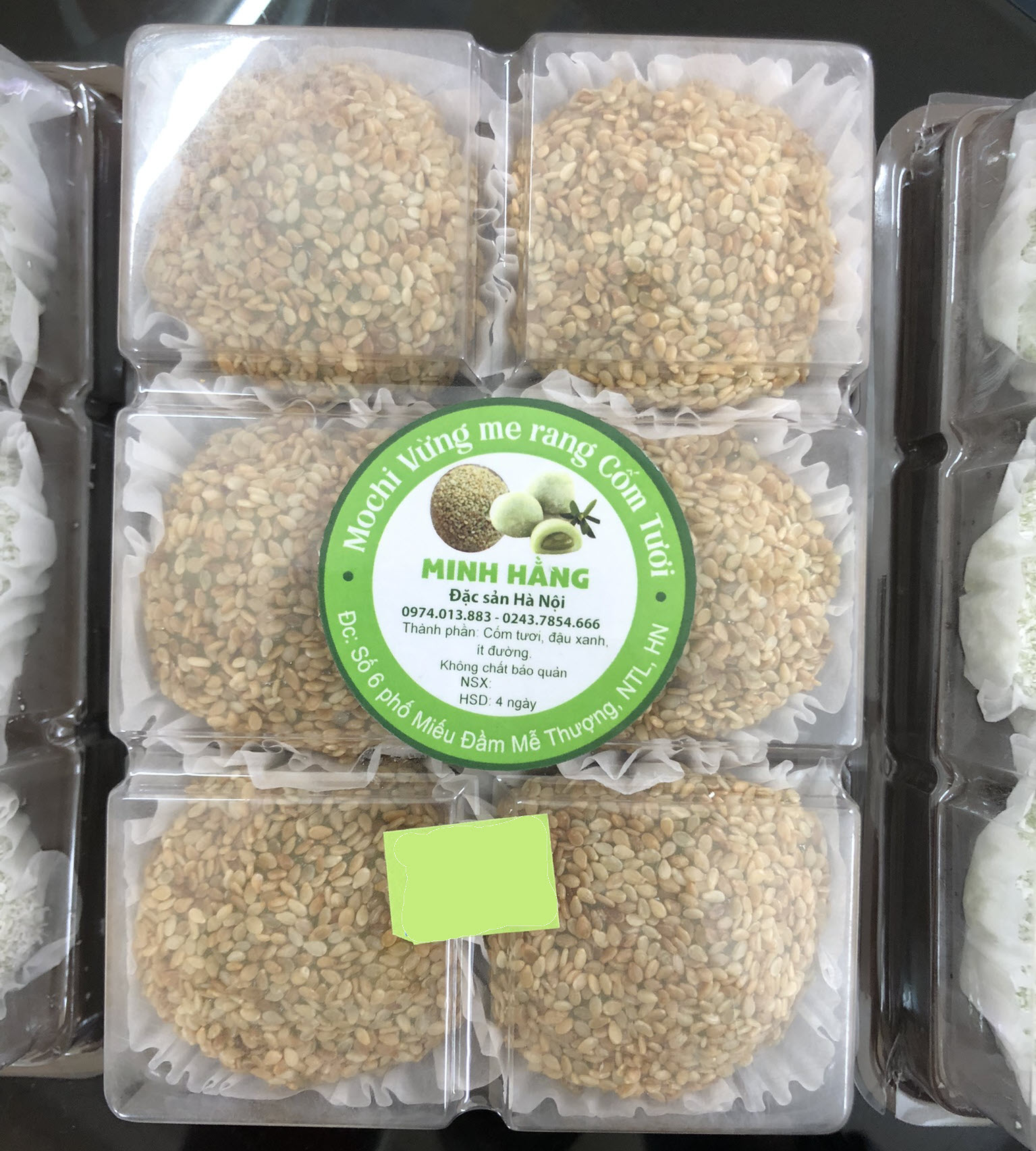Mochi vừng me rang cốm tươi