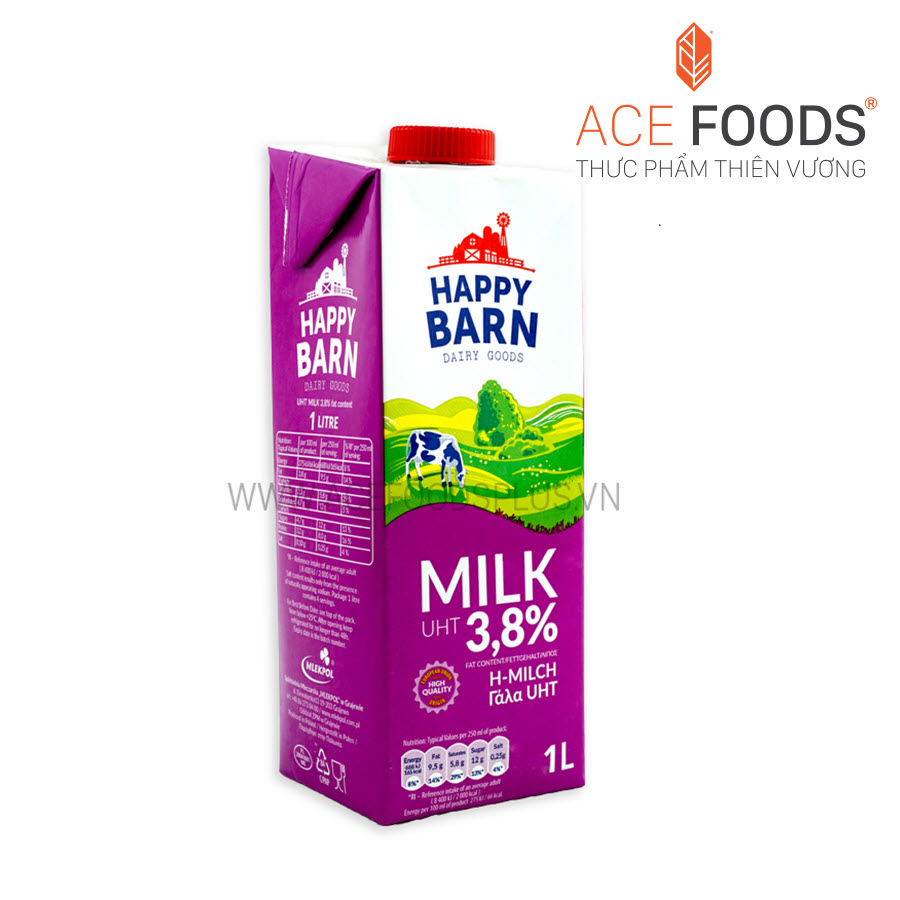 SỮA TƯƠI NGUYÊN KEM HAPPY BARN 3.8%