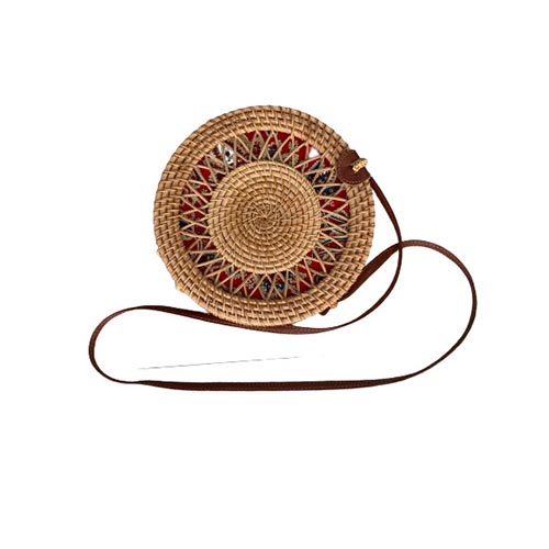 Túi đeo chéo đan mây