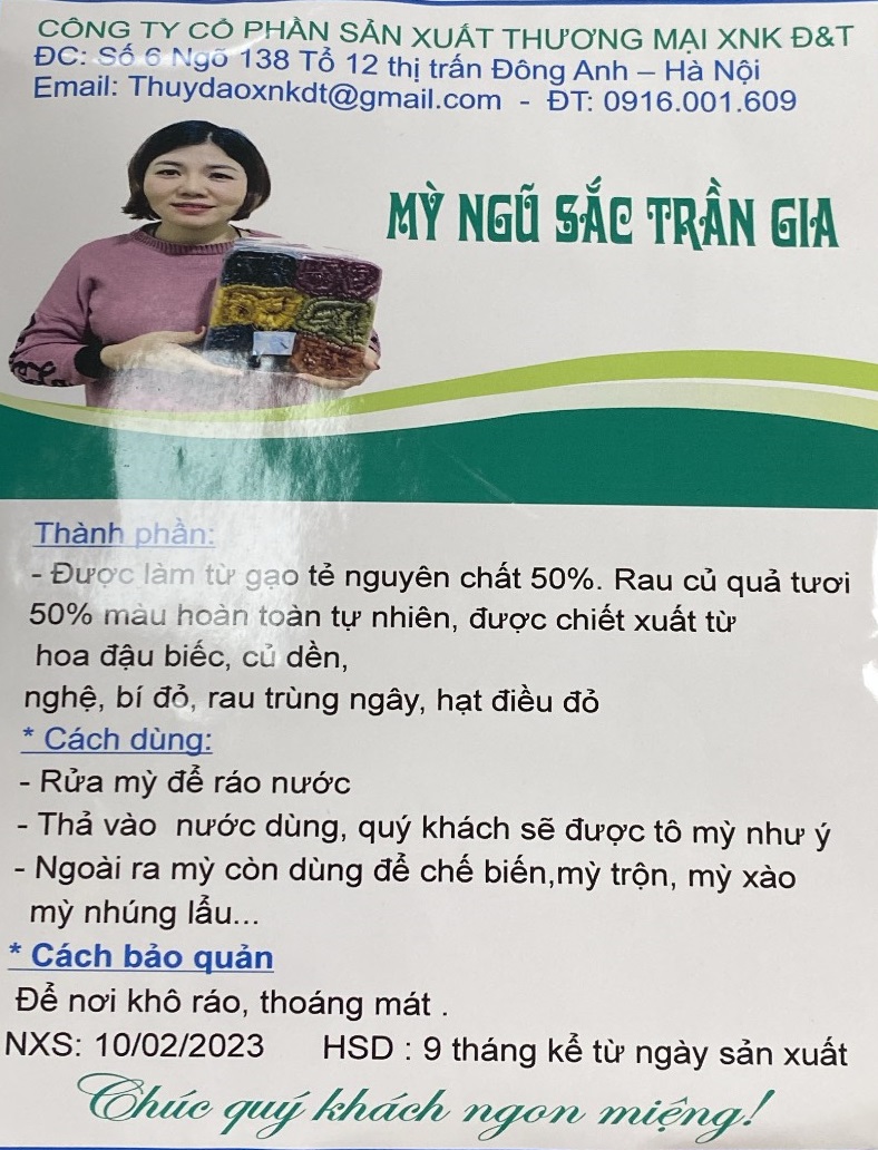 Mỳ ngũ sắc trần gia