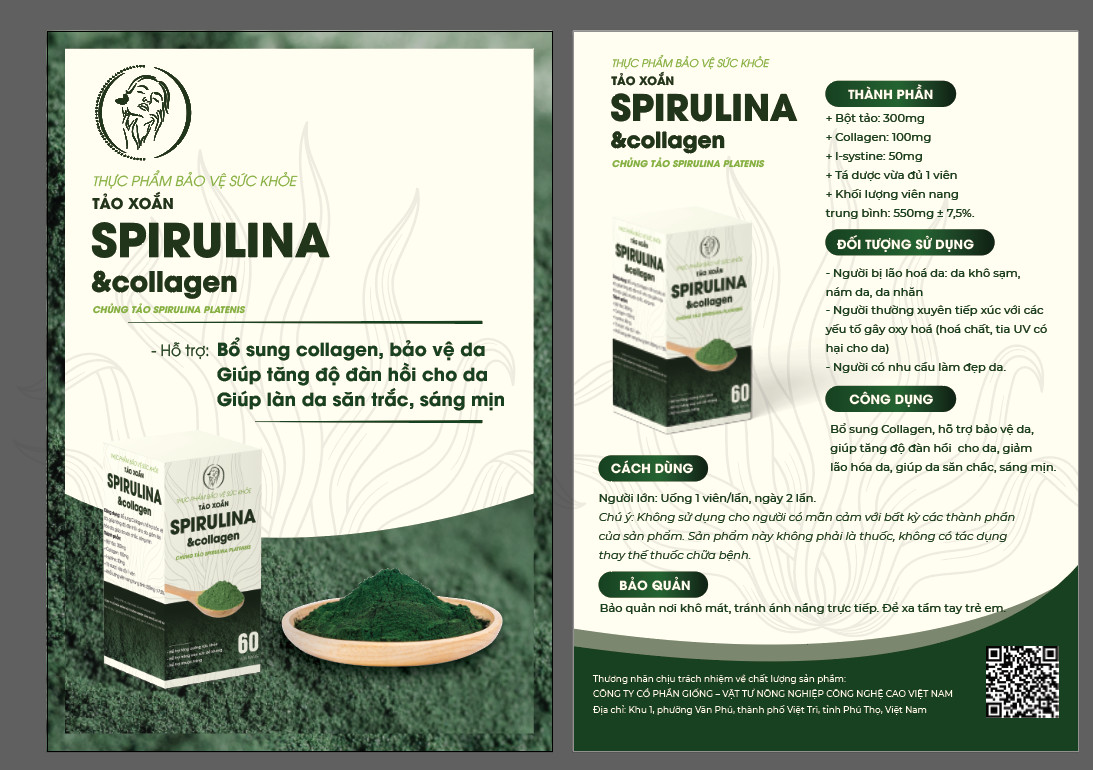 Tảo xoắn SPIRULINA & COLLAGEN