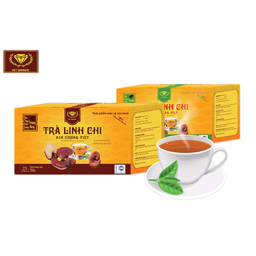 Trà linh chi Kim Cương Việt Hộp vàng