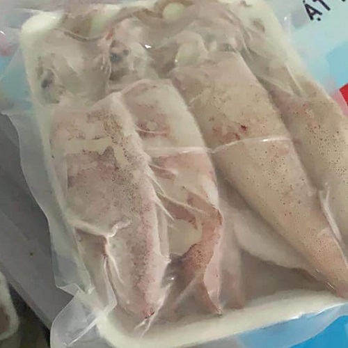 Mực ống tươi làm sạch hút chân không